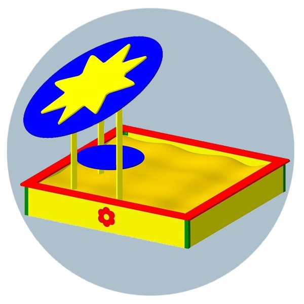 Песочница с навесом Звездочка